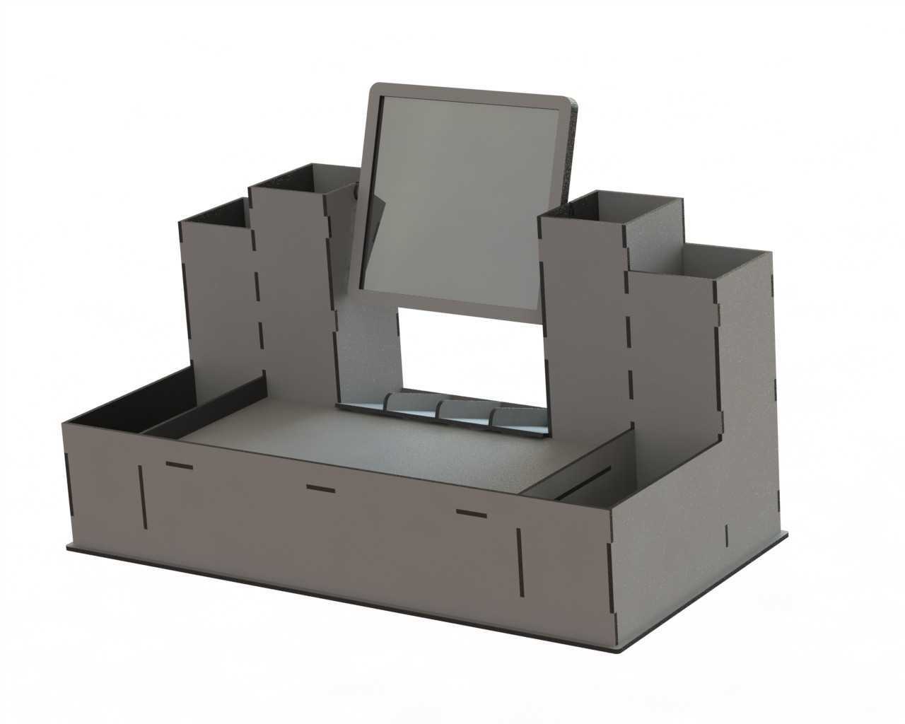 Dressing Table Organizer, custom laser-cut wooden product by Engravia Mauritius
